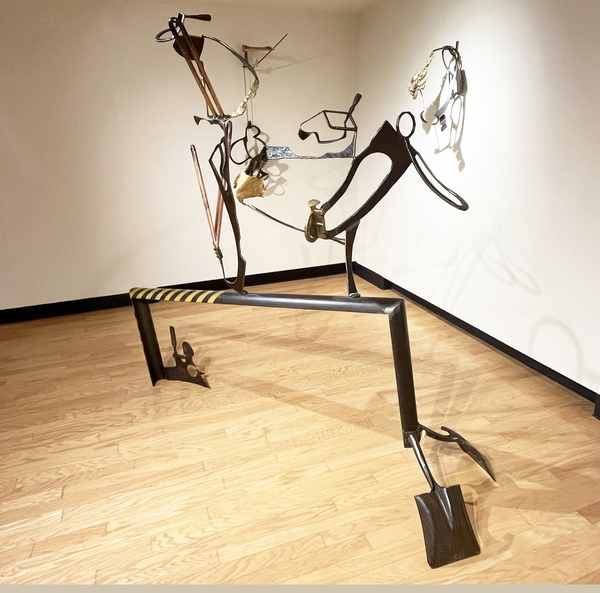 jason tanner young     State Fellowship Application re-purposed steel (including shovels), copper, cast bronze, cast iron, enamel paint, various hardware