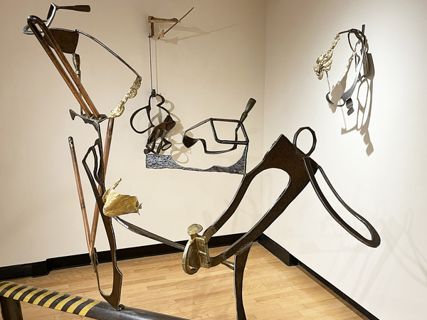 jason tanner young     State Fellowship Application re-purposed steel (including shovels), copper, cast bronze, cast iron, enamel paint, various hardware