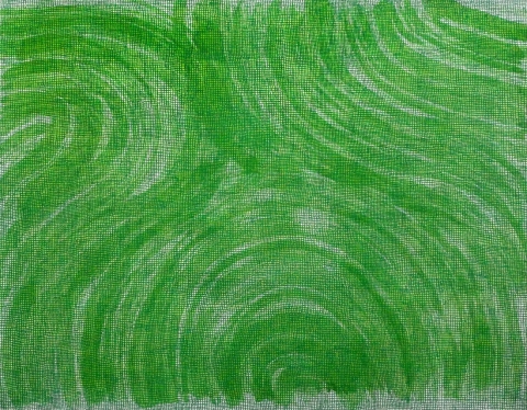 Untitled/green drawing WORK ON PAPER gouache on paper