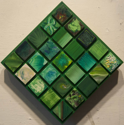 Jeanne Wilkinson 1. Square Paintings Acrylic and foam core on board