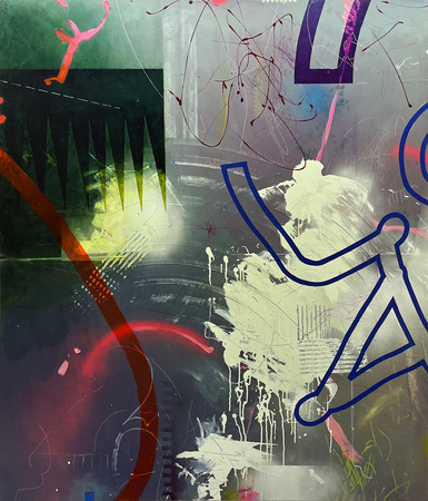 Jeff Alan West Paintings Acrylic on birch panel