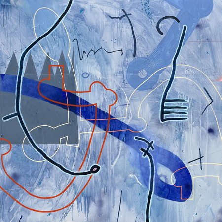 Jeff Alan West Paintings Acrylic on birch panel