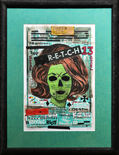 Jeff Green Trash Art Mixed media on salvaged Print Mafia poster
