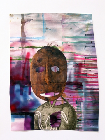  Works on Paper found printed images, acrylic and spray paint on paper