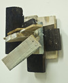  reAssemblages wood, beeswax, resin, pigment, paper, black walnut dye