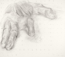 Paintings and drawings of my left hand