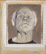 Jeffrey Saldinger Self-portrait oil sketches oil on linen taped to masonite