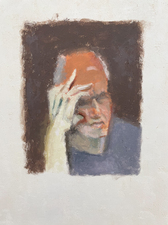 Jeffrey Saldinger Self-portrait oil sketches Oil on linen