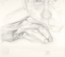 Jeffrey Saldinger Self-portrait drawings graphite on paper