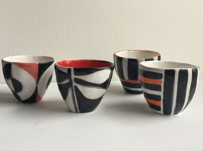 Pinch pots Handbuilt Ceramics Clay and glazed