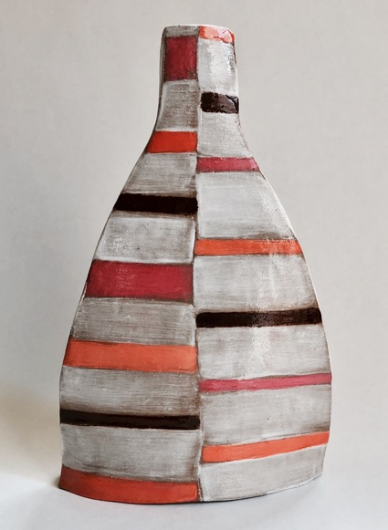 Handbuilt Ceramics slab built clay, porcelain slip and glaze