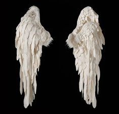 Jenne Giles Soft Sculpture: Floating World wool, silk, wire