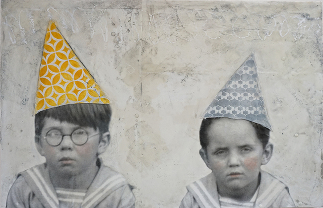 Life of the Party Paintings Mixed medium with wax, oil stick, and pastel