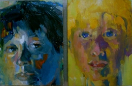 Jenny Lai Olsen Faces Oil on Canvas
