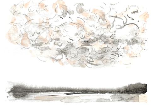  Over Selkirk ink + watercolor on paper