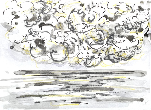  Over Selkirk ink + color pencil on paper