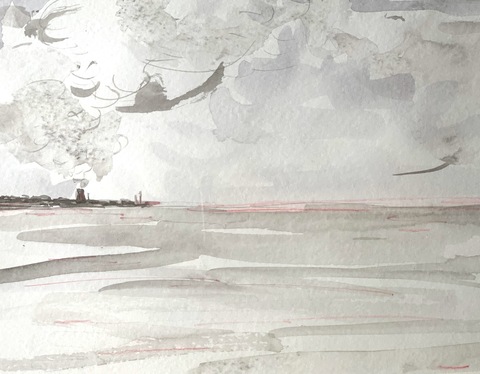  Over Selkirk ink + color pencil on paper