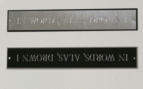  Tautologos  engraved aluminum + plastic