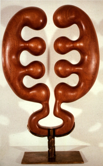 Jerelyn Hanrahan SCULPTURE mahogany, ebony wood , bronze