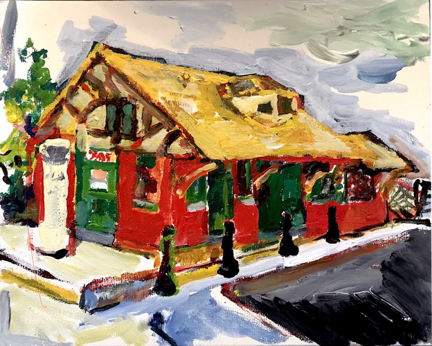 Jerelyn Hanrahan  PLEIN-AIR PAINTINGS OF THE NORTH SHORE Acrylic on canvas board