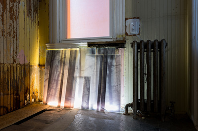 Jeri Coppola Through The Trees duratrans, plexiglas and fluorescent lights