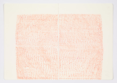JESSICA DICKINSON Jessica Dickinson  From-Here: Notebook Drawings > Altman Siegel > Aug 4 – Aug 26, 2022 colored pencil on paper with linen tape