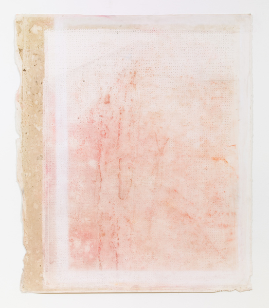 JESSICA DICKINSON works on paper pastel and dirt on paper with holes and cuts