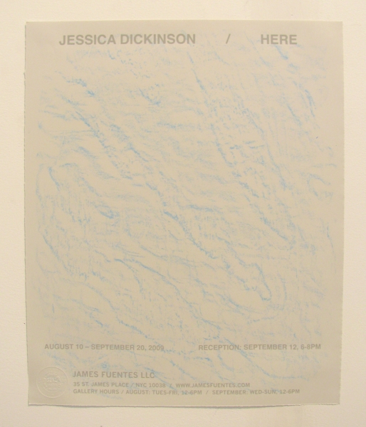 JESSICA DICKINSON HERE > James Fuentes > 2009 wax crayon, screenprint