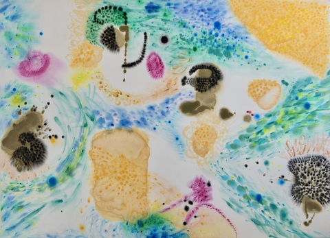 Jessica Snow Paintings Acrylic and sea water on canvas