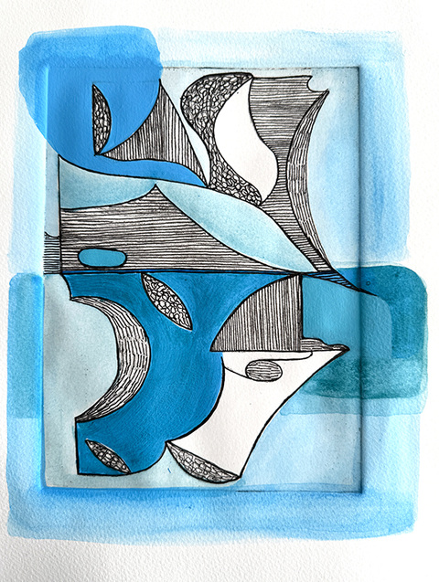 Jessica Snow Printmaking Soft-ground etching with acrylic hand painting