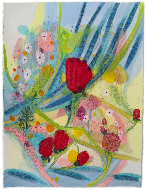 Jessica Snow Works on Paper Acrylic and colored pencil on Arches 300