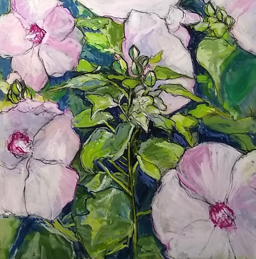 Jane Molinelli Landscapes and Florals Acrylic and charcoal on canvas
