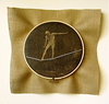  STRINGS ATTACHED  Wooden embroidery hoop, thread, burlap, digital photo