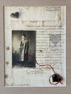  THE PARIS PROJECT Paper, photograph, stone heart, thread