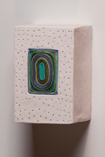 Joan K. Russell Ceramic Sculpture porcelain with pigment stained rice paper