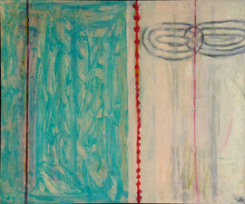 Joan K. Russell 2014 abstract mixed media on linen