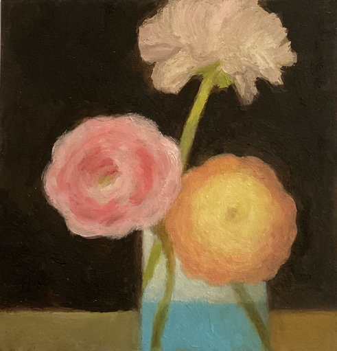 JOAN MELLON Leaves / Flowers oil on Arches oil painting paper