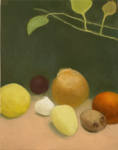 JOAN MELLON Objects / Leaves oil on canvas