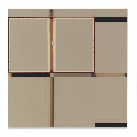 John Fraser  Graphite, Acrylic, and M/M Collage on Wood Panel Construction, with Found Object/s