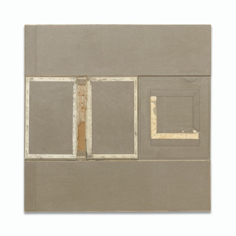 John Fraser  Mixed Media Collage on Wood Panel Construction