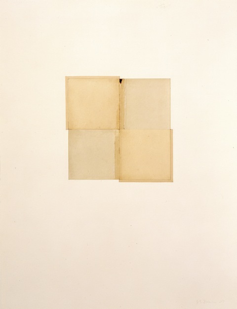 John Fraser  Graphite and Acrylic on Collaged Papers, Inlaid into 28" x 20" paper
