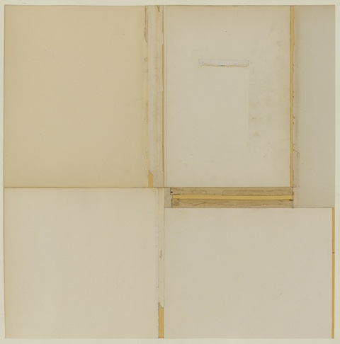 John Fraser  Graphite and Acrylic on Collaged Papers, Laid down on Panel