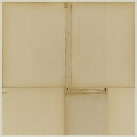John Fraser  Graphite and Acrylic on Collaged Papers, Laid down on Panel