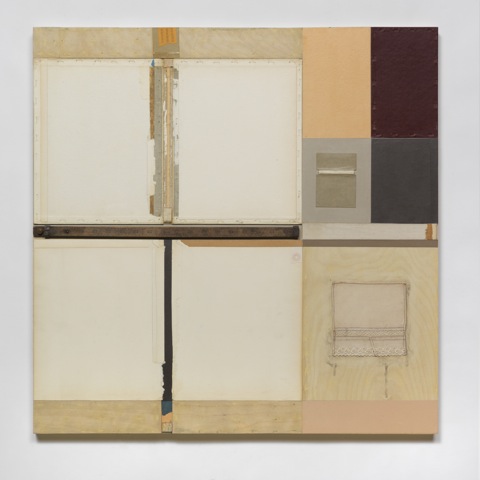 John Fraser  Mixed Media Collage on Wood Panel Construction with Found Objects