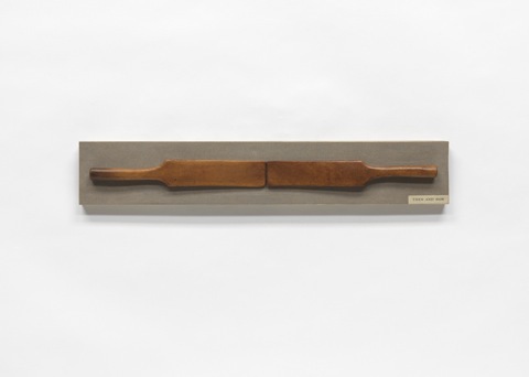 John Fraser  Acrylic, Graphite Wash, & Paper Collage, on Wood Construction, w/ Found Objects