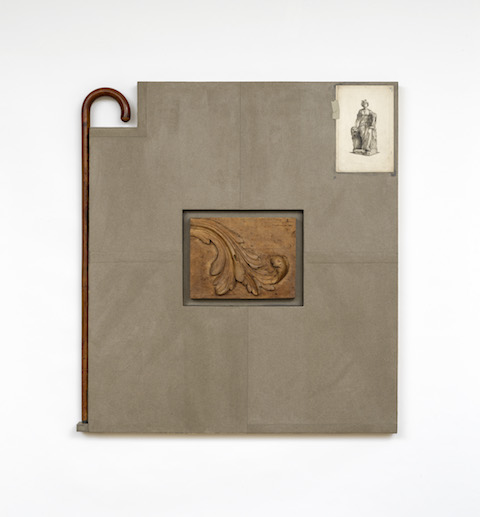John Fraser  Graphite, Acrylic, Graphite Wash, & Mixed Media Collage on Wood Panel Construction with Found Objects
