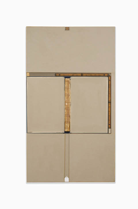 John Fraser  Graphite, Acrylic, Graphite Wash, and Mixed Media Collage, on Wood Panel Construction, with Found Objects