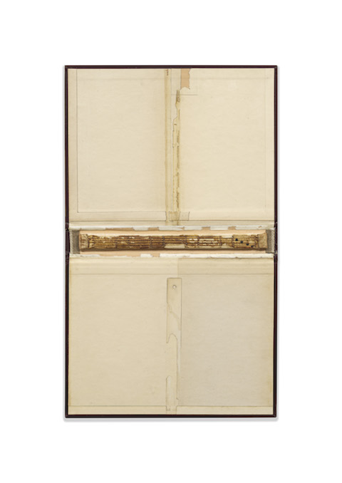 John Fraser  Graphite, Acrylic, Graphite Wash, and Mixed Media Collage, on Wood Panel Construction, with Found Objects