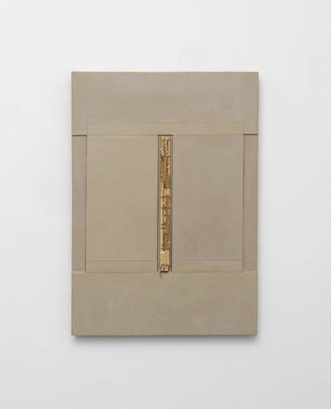 John Fraser  Acrylic, Graphite Wash, Inlaid Mixed Media Collage, on Wood Relief Construction