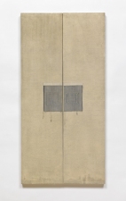 John Fraser paintings Acrylic, Graphite Wash, and M/M Collage on Canvas, on Panels (Diptych)